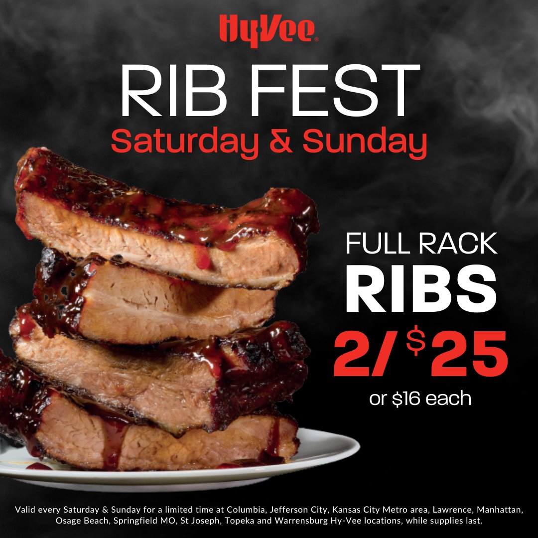 Kansas City HyVee on Twitter "Rib Fest this Saturday & Sunday at Hy