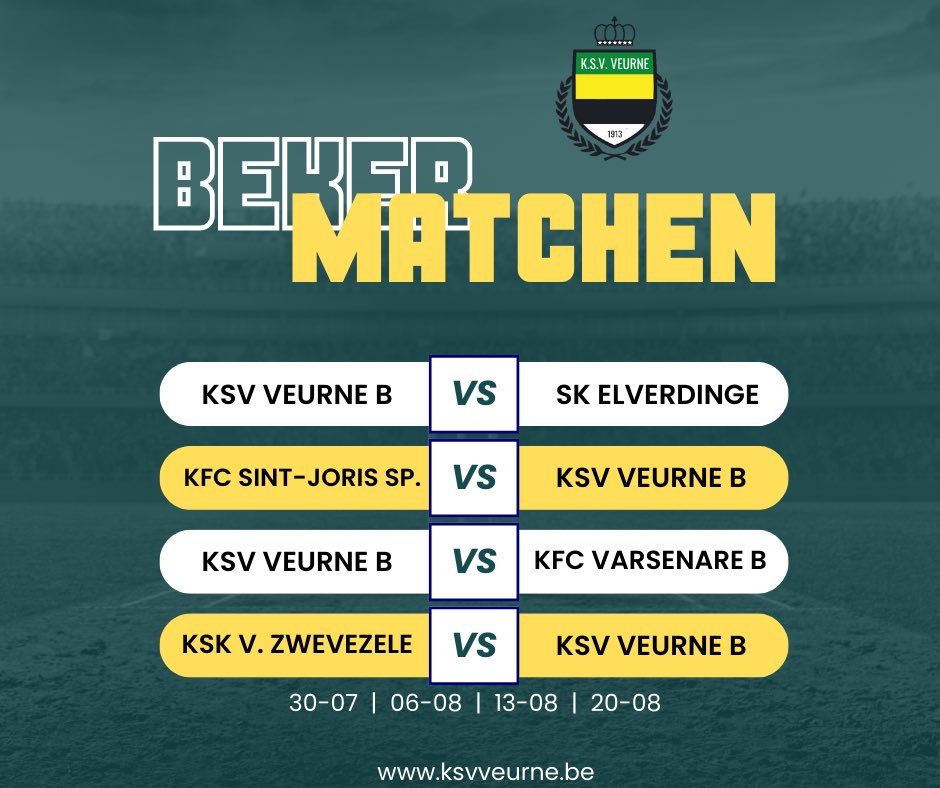 🏆 Programma beker #ksvveurne