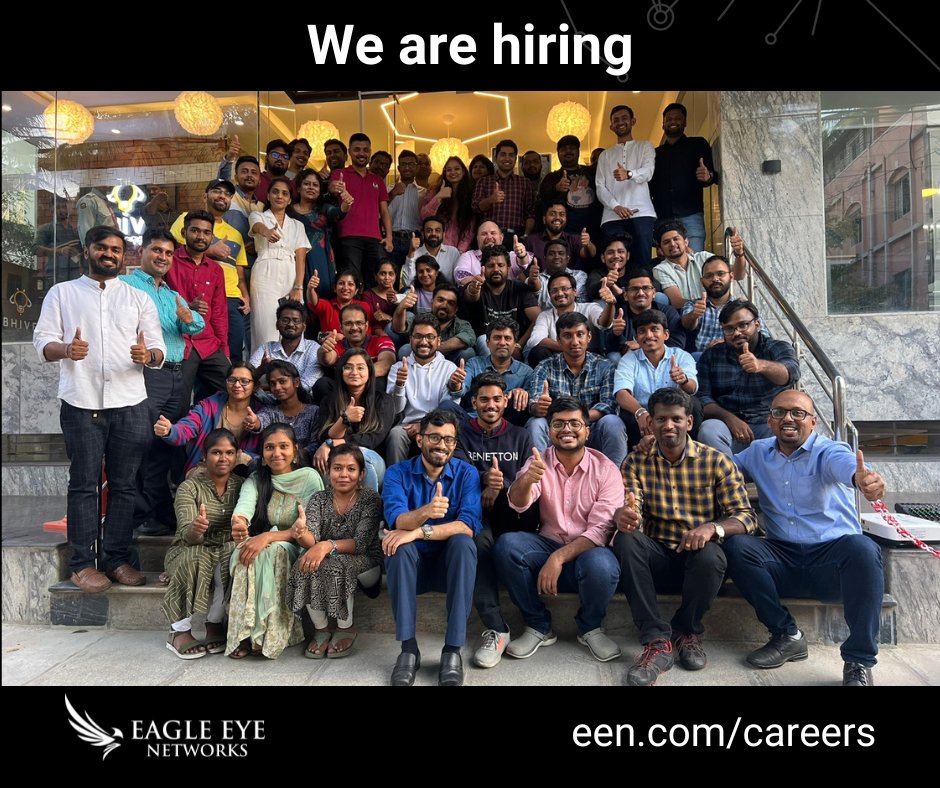 Eagle Eye Networks is hiring – join our growing teams around the world, including our office in Bangalore, India. hubs.li/Q01TSyHC0 #hiring #jobs #techjobs