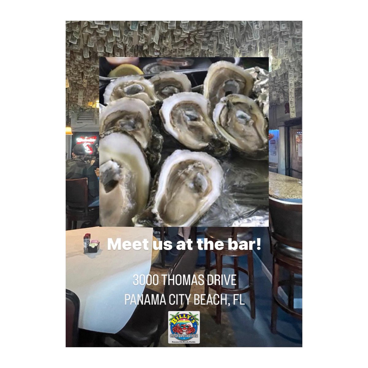 Who’s craving ice cold oysters? Meet us at the bar! 🦪

Have you been to Billy’s lately? We want to see your pictures! Inbox them and we’ll post! 🦀

#PanamaCityBeach #LocalsFavorite #BillysOysterBarAndCrabHouse #Seafood #OpenNow #BillysOysterBar #pcbeats