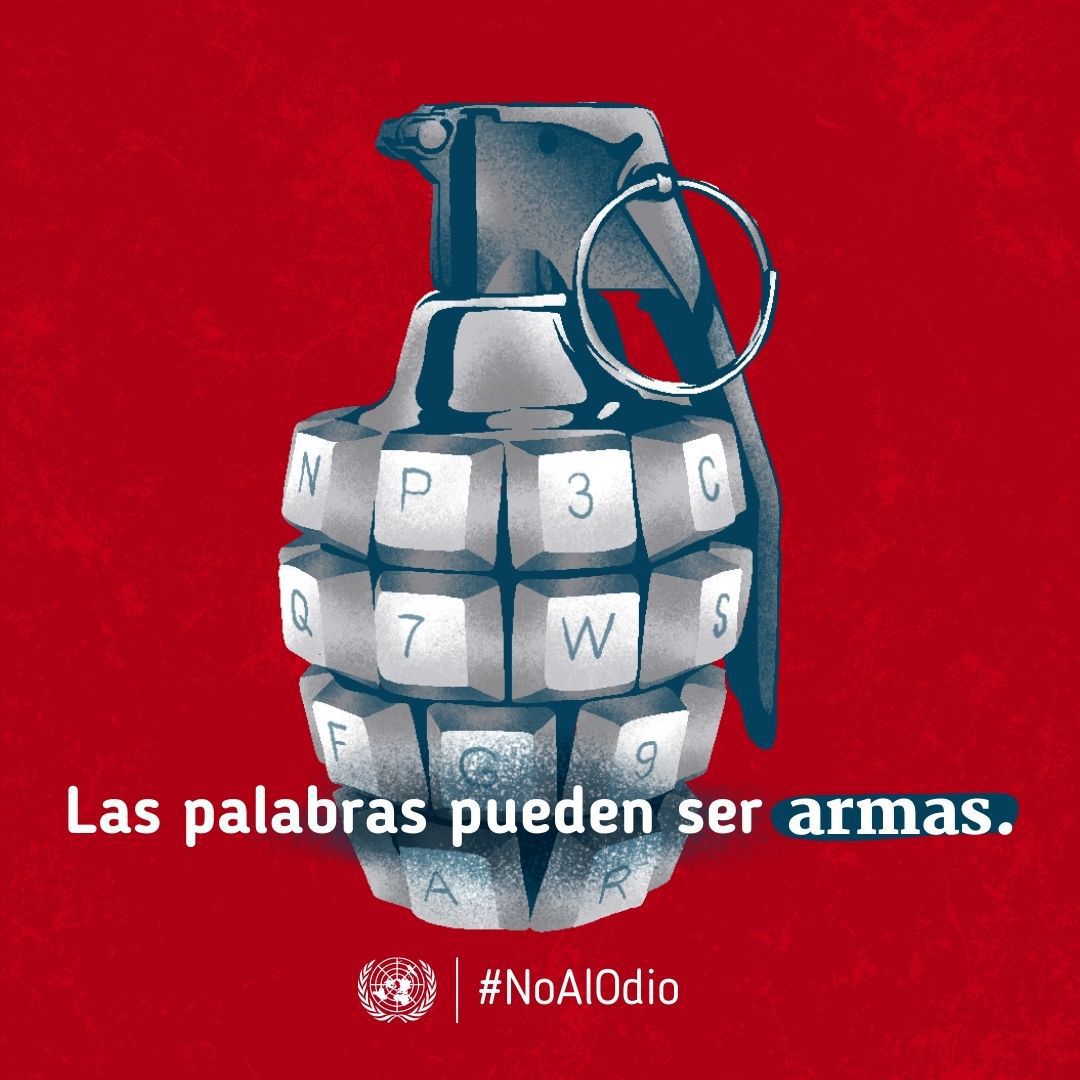 Los comentarios de odio no son tu opinión.

El odio es peligroso. Puede incitar a la violencia en la vida real.

Es hora de superarlo.

En este Día de #NoAlOdio, haz correr la voz, porque sólo así construiremos un mundo de respeto y armonía.