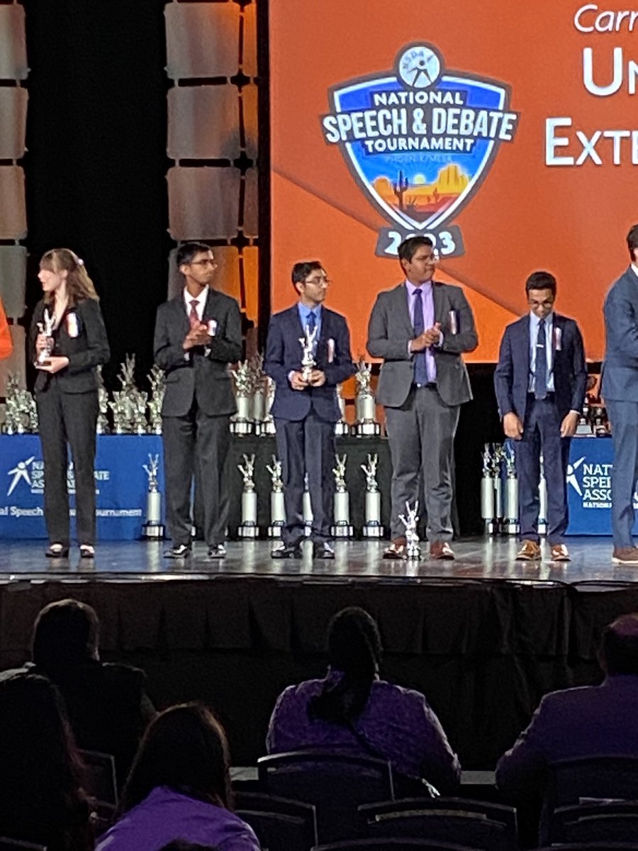Congratulations to Saathvik Kannan of @hickmanspeechanddebate &amp; @cpsdb8 on placing 11th in United States Extemporaneous Speaking at <a href="/speechanddebate/">National Speech & Debate Association</a> #Nats23!