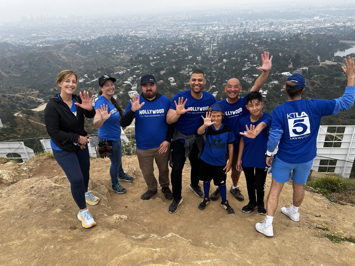 We did some cleanup along the trail to the Hollywood side today! As LA’s very own, we have to take care of LA!#NexstarCares #KTLA #KTLAcommunity #HollywoodSign