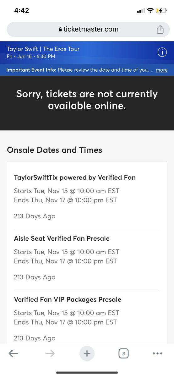 thebigjuj's tweet photo. ~ Gets to 1 in the #Erastour que on Ticketmaster ~

Thank you for making this the worst possible experience ever @Ticketmaster https://t.co/bb1CJiYKMj