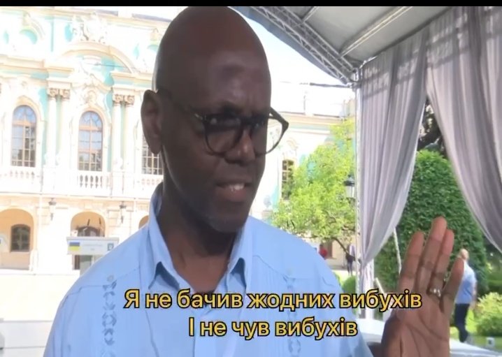 SprinterPress's tweet photo. “Either Putin does not control his army, or he is inadequate,” Zelensky said, commenting on today's missile attack on Kiev during the visit of African leaders.

After that:

A spokesman for South African President Cyril Ramaphosa said that the African delegation did not hear any sirens or explosions in Kyiv during their visit.

Zelensky was burned again.