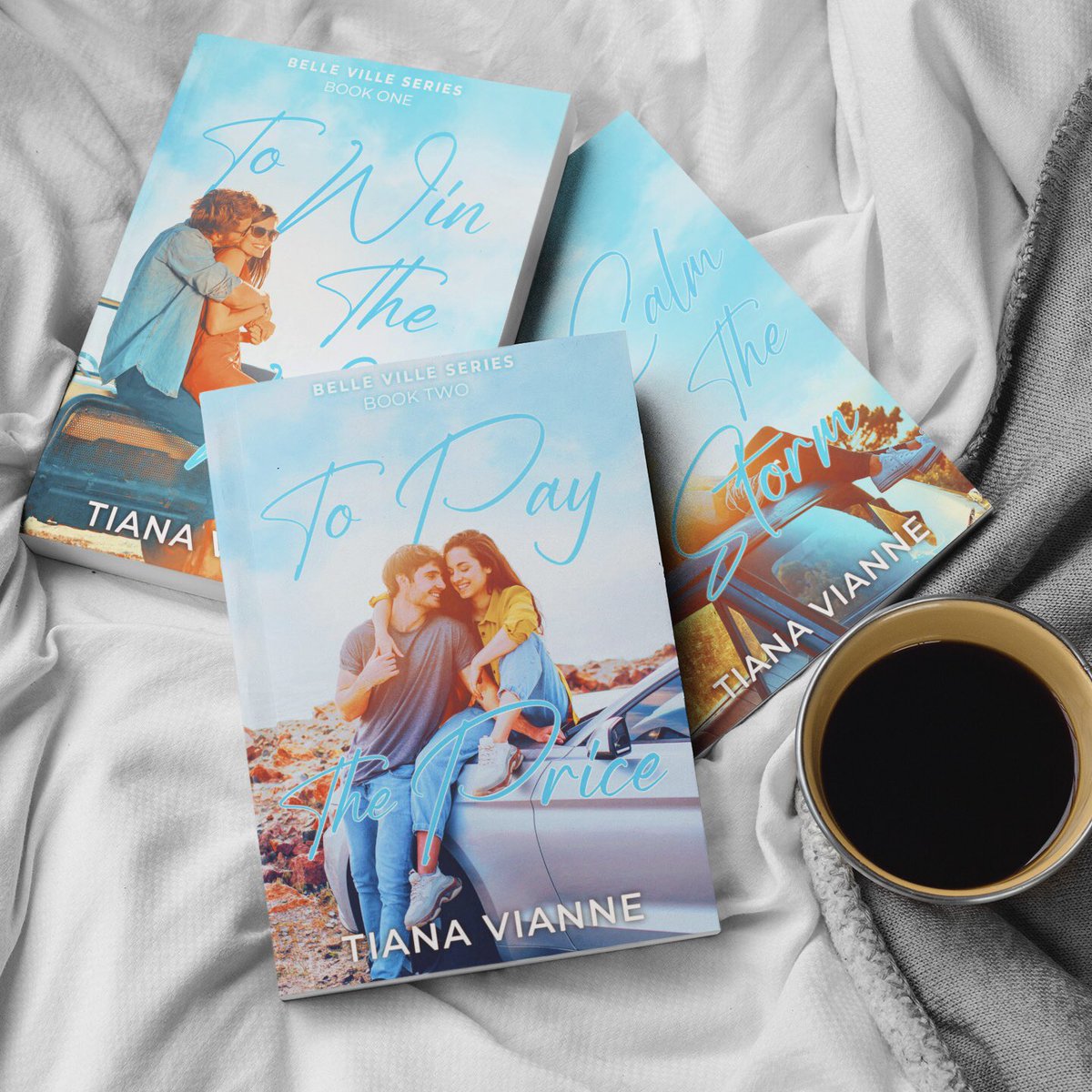 TianaVianne's tweet image. “You can date someone for years and still break up. But you can date someone for months or even days, and still be unable to forget that person.”

Belle Ville Series (Books 1-3) 🩵
Now available in pre-order until July 7!
Pre-order here: bit.ly/42lX4Rw