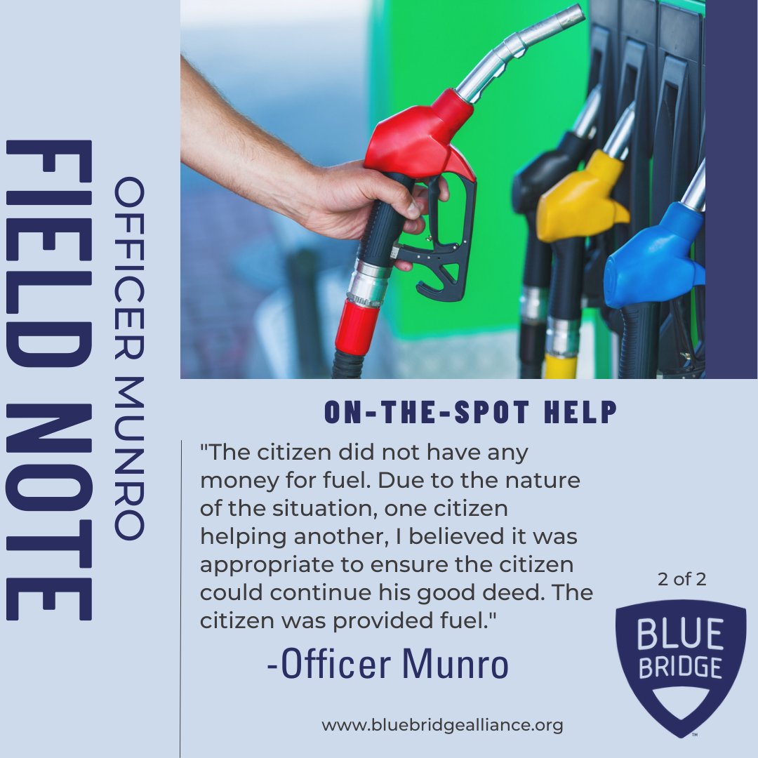 Officers helping people, helping people.  #FridayFieldNotes

#HumanizingTheBadge
#CommunityPolicing
#BlueBridgeAlliance