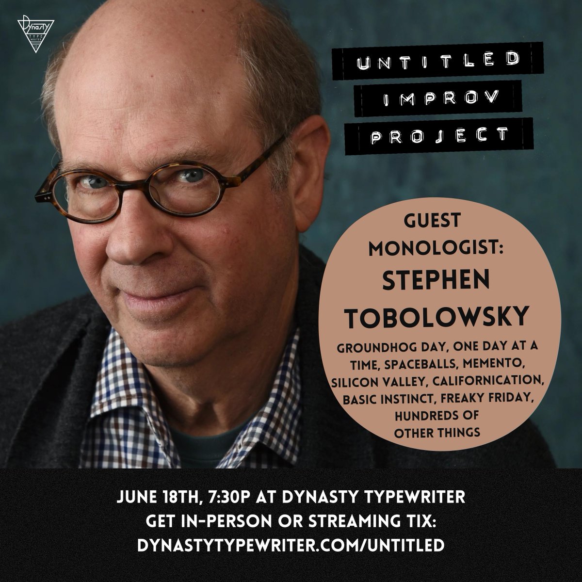 patrickcotnoir.bsky.social (@patrickcotnoir) on Twitter photo SUNDAY SUNDAY SUNDAY!
<a href="/Tobolowsky/">Stephen Tobolowsky</a> telling some stories at <a href="/JoinTheDynasty/">Dynasty Typewriter</a>!
with
John Ross Bowie
Brandon Scott Jones
<a href="/Gemberlicking/">John Gemberling</a>
Caroline Martin
<a href="/beckdrys/">Rebecca Drysdale</a>
<a href="/ArdenMyrin/">Arden Myrin</a>
<a href="/alexsongxia/">alex song-xia</a>
Gonna be a really fun one! Get your in-person or streaming tix!
dynastytypewriter.com/untitled SUNDAY SUNDAY SUNDAY!
<a href="/Tobolowsky/">Stephen Tobolowsky</a> telling some stories at <a href="/JoinTheDynasty/">Dynasty Typewriter</a>!
with
John Ross Bowie
Brandon Scott Jones
<a href="/Gemberlicking/">John Gemberling</a>
Caroline Martin
<a href="/beckdrys/">Rebecca Drysdale</a>
<a href="/ArdenMyrin/">Arden Myrin</a>
<a href="/alexsongxia/">alex song-xia</a>
Gonna be a really fun one! Get your in-person or streaming tix!
dynastytypewriter.com/untitled