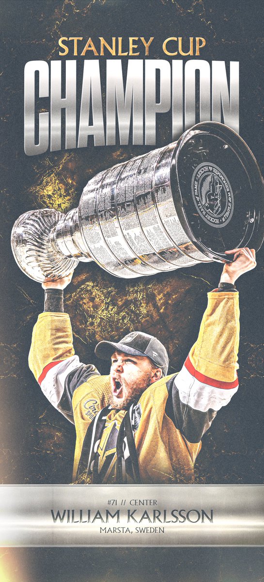 GoldenKnights's tweet photo. 📲 William Karlsson is a Stanley Cup Champion 🤠 https://t.co/lSFfSh13Ok