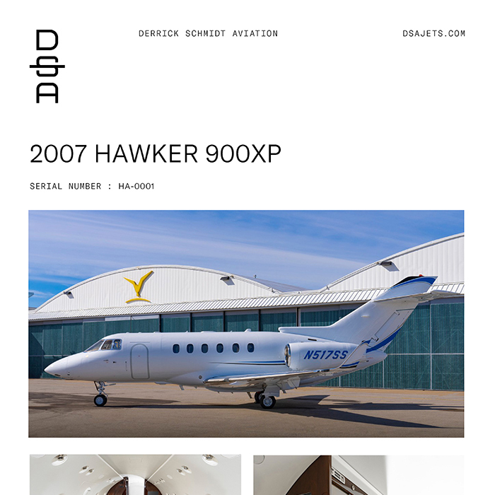 2007 #Hawker #900XP for sale at Derrick Schmidt Aviation
Modernized and priced to sell 
More details at: https://t.co/V1qWaH1sV0
#bizav #aircraftforsale #privatejet #privateflying #jetforsale #businessaviation

Join our mailing list here: https://t.co/Qb5ens9P23