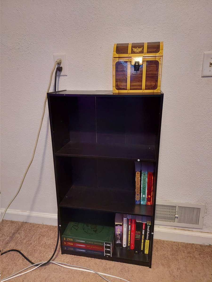 I decided to actually get a bookcase instead of just stacking all these in the closet. I'm trying to read more, so I'll need the space!