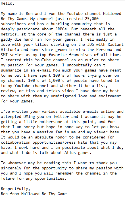 Open letter to <a href="/Atlus_West/">Official ATLUS West</a> from a passionate fan whose heart will be stolen if Senpai notices him.

#atlusfaithful #Persona3Reload #MetaphorReFantazio #Persona5