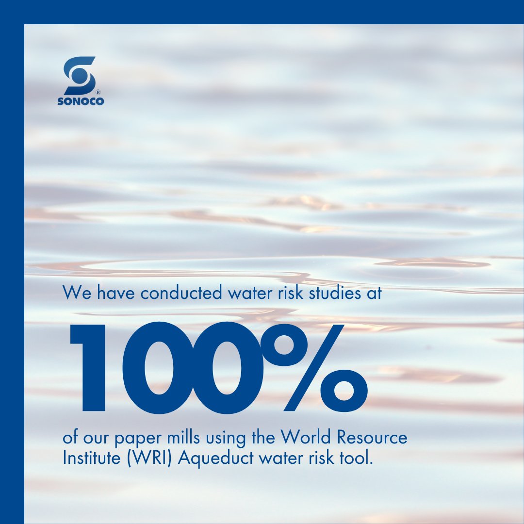 💧 Sonoco is committed to sustainable water management to protect water supplies in high water stress areas. 

👉 Read Sonoco's Corporate Responsibility Report to dive into Sonoco's water stewardship initiatives: sonoco.me/430ayUf. 

#BetterPackagingBetterLife