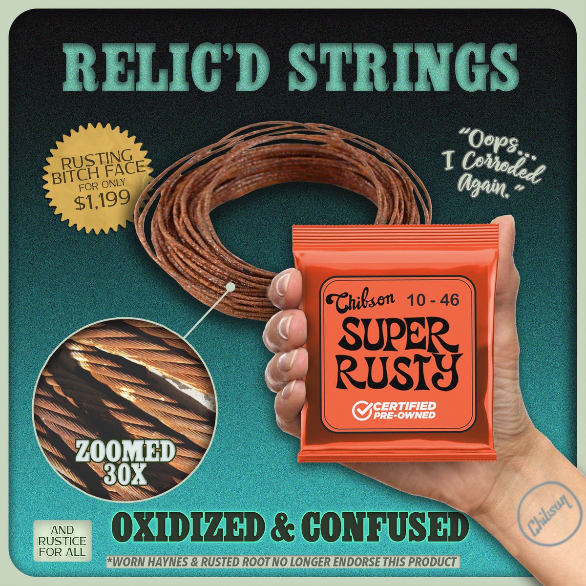 Decayed Of Decadence 

#chibson #chib #chibs #relic #used #rust #rusty #strings #guitarstrings #gear #gearybusey #onlyachibsonisgoodenough