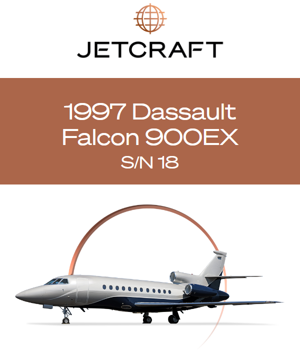 New to market - 1997 #Dassault #Falcon #900EX at Jetcraft
Engines and APU Enrolled on MSP Gold
More details at: https://t.co/tprLDzd18E
#bizav #aircraftforsale #privatejet #privateflying #jetforsale #businessaviation

Join our mailing list here: https://t.co/Qb5ens9P23