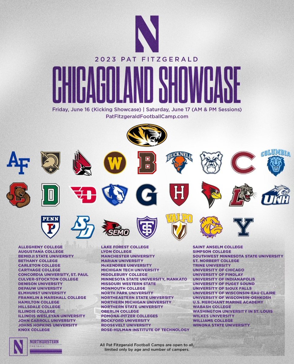 I will be at @NUFBFamily showcase tomorrow morning‼️ @coachfitz51 @CoachBrownAK @DeepDishFB @EDGYTIM @LyonsTwpFball @MikeBuke99 @OLMafia @Rivals_Clint