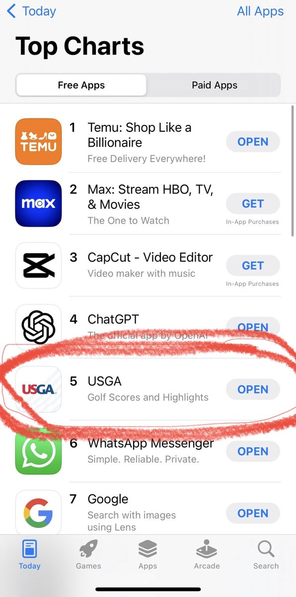 Deloitte’s USGA app trending at #5 in top charts today! <a href="/DeloitteDigital/">Deloitte Digital</a> ⛳️