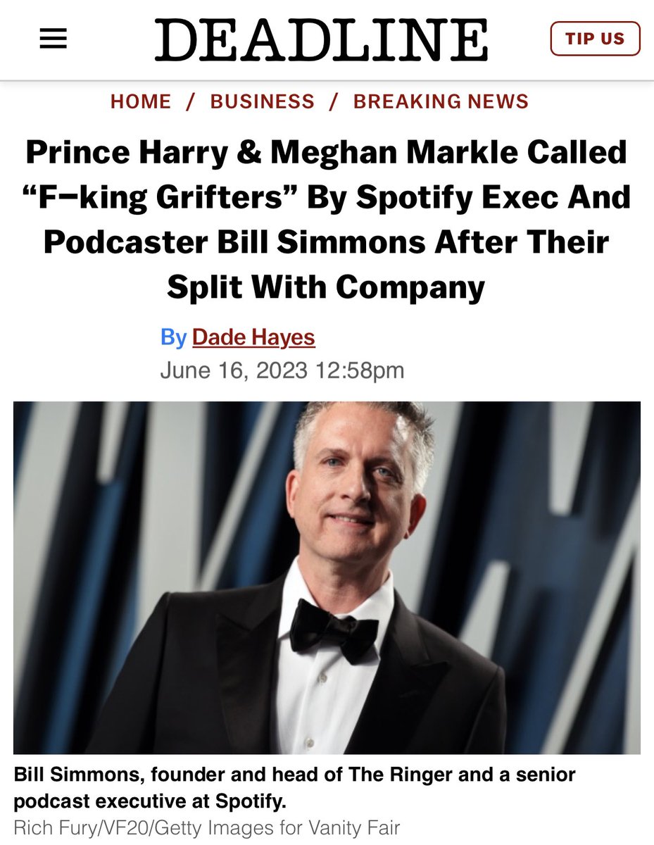 Spotify executive labels Harry & Meghan “fucking grifters”…couldn’t have put it better myself 

They want the most amount of money for the least amount of work

Lazy, arrogant, self entitled, narcissistic, angry, disgusting little creatures

Meghan Markle and her stupid,…