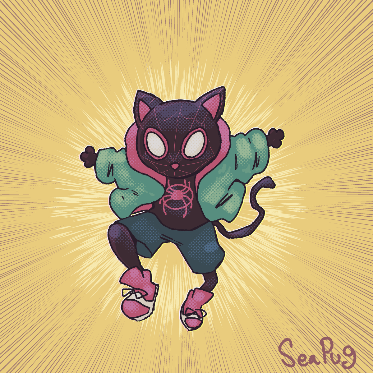seapugg's tweet image. i am obsessed with meows morales