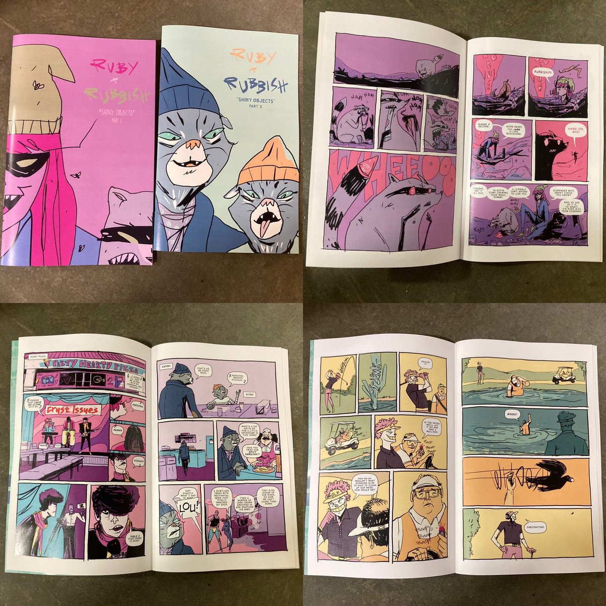 At #HeroesCon reppin <a href="/literatipress/">Literati Press | Bookshop & Publisher</a>, and I got to pick up Ruby and Rubbish 1 &amp; 2 from @sketchbrooks, whose art I’ve admired on twitter for a long time, and the story is just the perfect flavor of bonkers for me.