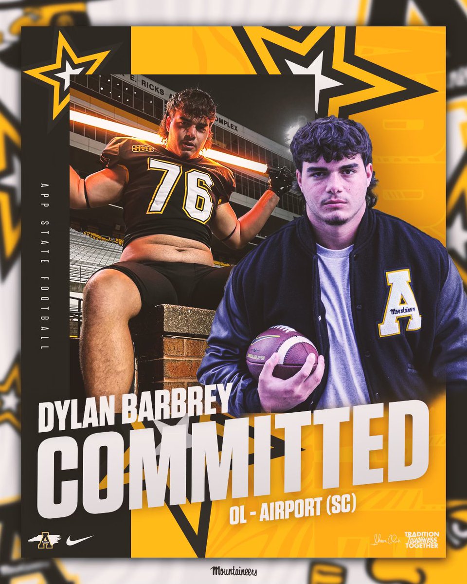 Excited to announce that I am committed to @AppState_FB! Go Mountaineers! @coach_sclark @CoachM_Cummings @OLCoachPahl @Coach_JWatts @CoachFidler @Bo19Bo19 @AirportEaglesFB @KyleCaughman