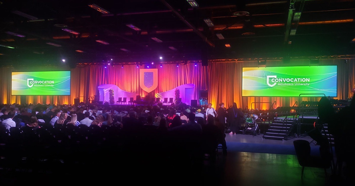 Congratulations to all Athabasca University graduate and undergraduate students who are attending convocation this weekend! For those attending in person, please stop by the AUGSA booth to say hello to Rayees and Skyler, your AUGSA representatives. #AthabascaUGrad