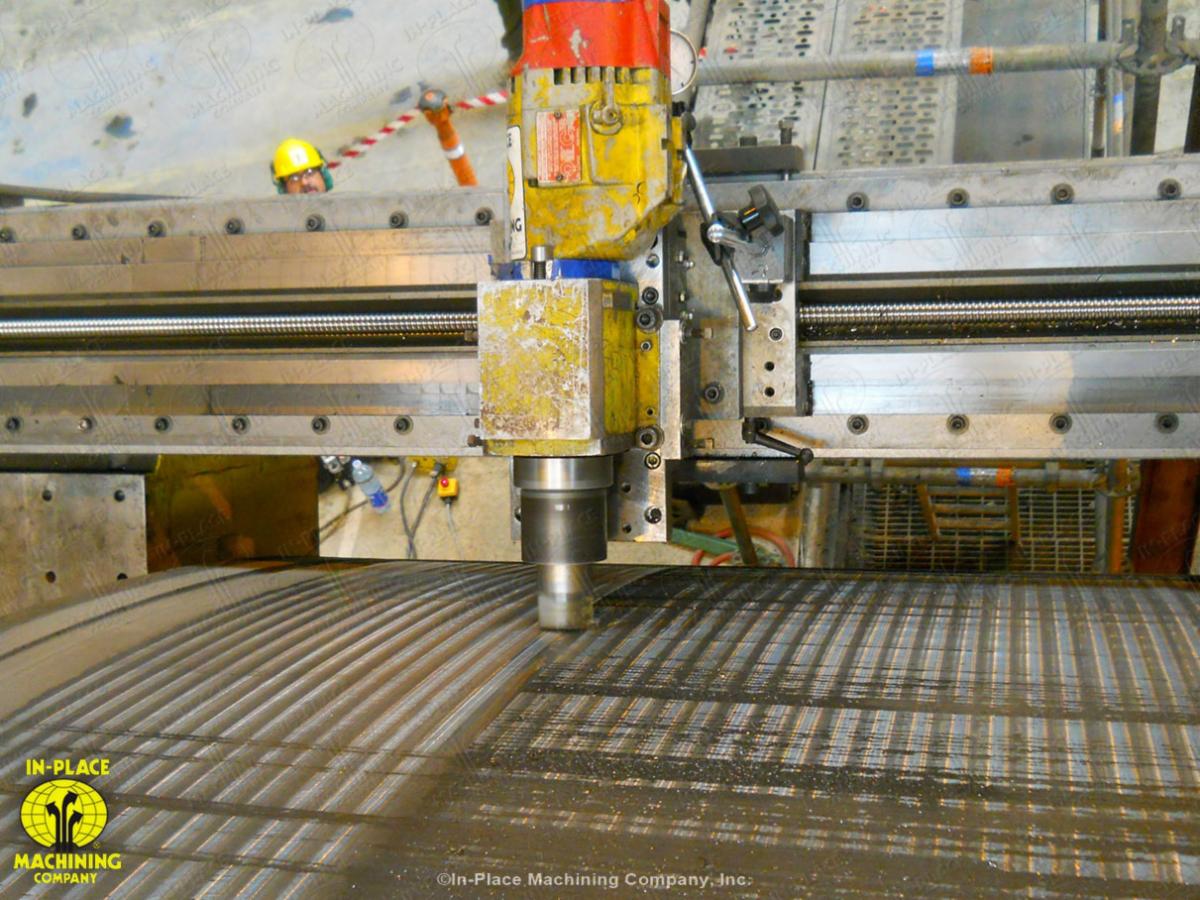 InPlaceMachine's tweet image. #FlashbackFriday #OnSiteMachining - In this classic job, IPM completed the machining of a ball mill journal at a copper mine in Santiago, Chile. To learn more about IPM services for the Mining Industry visit ➡️ bit.ly/Mining-Industry or call 📞 (800) 833-3575.