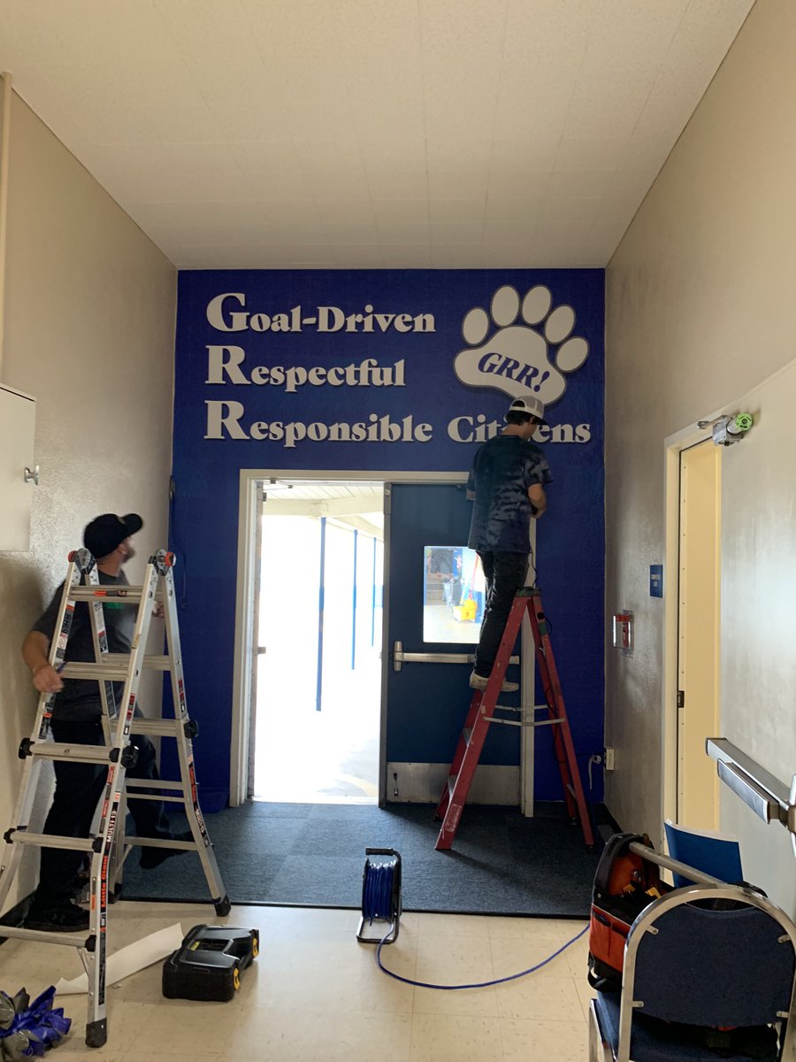 How exciting to see these signs being put up around our school! A great way to welcome our community. We are preparing for a new school year! 🙌 #birneyproud #cjusd