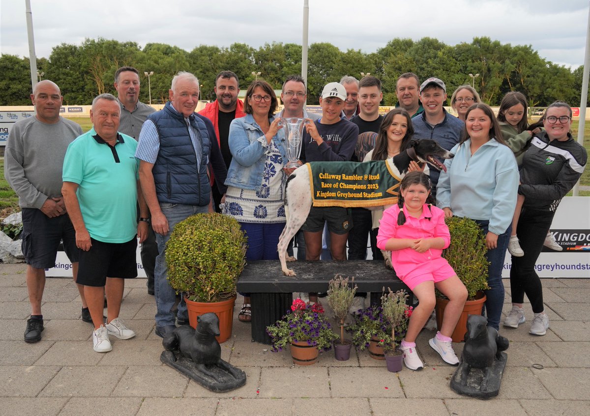 Congrats to Ballinabola Ed, owner Brendan Murphy, Team Buckley &amp; all connections on winning our 2023 Callaway Rambler@Stud RaceofChampions🏆
Thanks to DenisMurphy our wonderful sponsor for his longstanding &amp; much appreciated support here in Tralee👏

<a href="/BarkingBuzz/">Barking Buzz (GRI)</a> <a href="/Emmabuckley2009/">Emma Buckley</a>