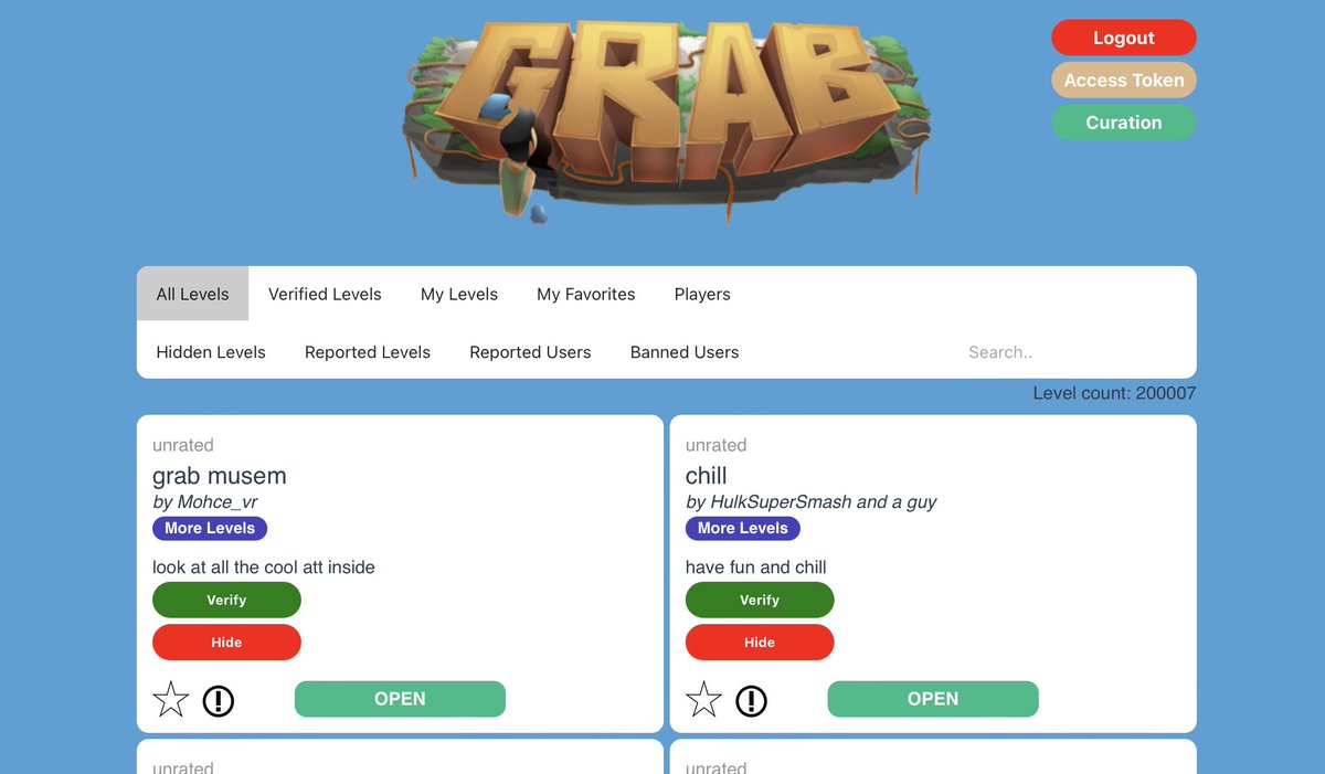 GRAB just reached a new milestone: 200,000 levels have been created by the community!