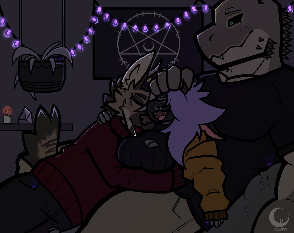 Kinda crazy how lucky I am..

Going three years strong with my big and lovable lizard <a href="/zanithos/">Zanithos</a> 💕
And 6 months with my chaotic and fluffy yeen <a href="/lacydoes/">LacyDoesThings : Commissions Open! 🔞</a> 💕

Honestly can't wait to see what life has in store for our future and this drawing is just my way of thanking them~