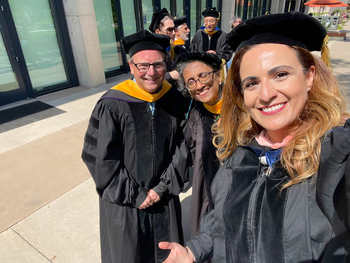 A historic first in-person commencement of the @ucsandiegosph with <a href="/dhrescenter/">Displacement & Health Research Center</a> mentee and MPH graduate, Behnan, and two tour de force leaders; Dean <a href="/chanders4/">Cheryl Anderson</a> and <a href="/UCSDHealth/">UC San Diego Health</a> star surgeon <a href="/wmehtsun/">Winta T. Mehtsun</a> along with some of the best colleagues <a href="/sd_strong/">David Strong</a> . So much joy! #graduation2023
