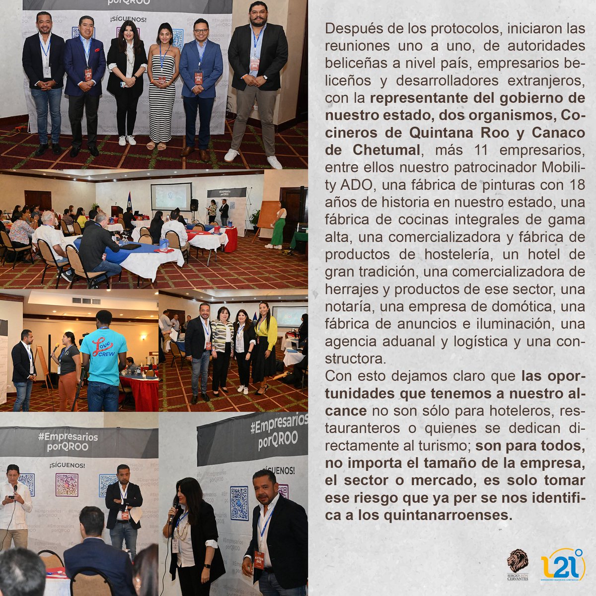 oigres14's tweet image. El recuento de nuestra primera ronda de negocios entre empresarias y empresarios de Quintana Roo y beliceños.

¿No es Belice una tierra de oportunidades?  Si eso logramos en dos días, ¿Qué lograremos en tres meses, con la segunda ronda de negocios?

@Latitud21mx