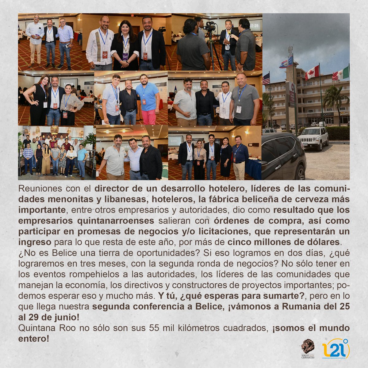 oigres14's tweet image. El recuento de nuestra primera ronda de negocios entre empresarias y empresarios de Quintana Roo y beliceños.

¿No es Belice una tierra de oportunidades?  Si eso logramos en dos días, ¿Qué lograremos en tres meses, con la segunda ronda de negocios?

@Latitud21mx