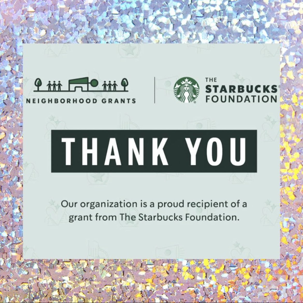 We’re proud to be selected for #thestarbucksfoundation #neighborhoodgrants, thanks to local Starbucks partners (employees) in our community. This grant will help us continue our programs and work helping young women dream, believe, and achieve!