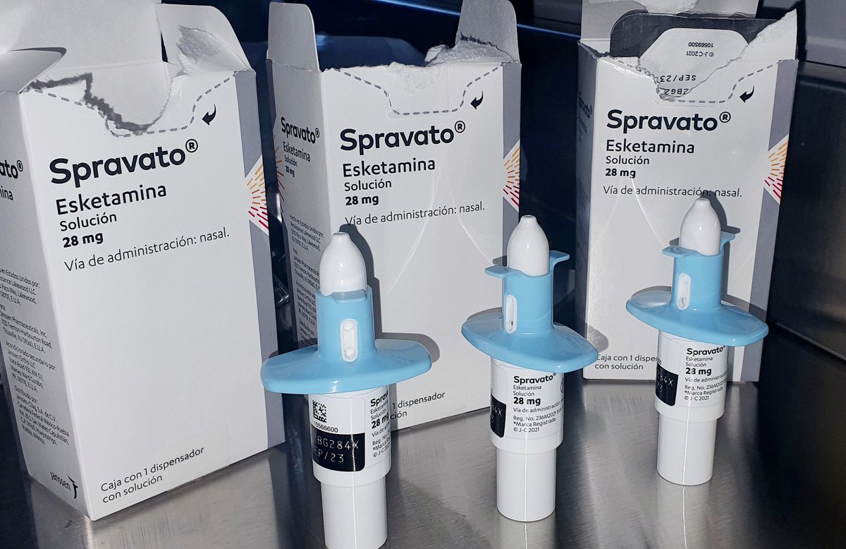 carlos_arnaud's tweet image. Hoy #Viernes 
1era vez que pongo en la mañana #Ketamina a un paciente c/Depresión Difícil de Tratar y × la tarde #Spravato #Esketamina a otro paciente con Depresión con ideación suicida 

A terminar bien la semana
Tratamientos eficaces y seguros p/ estas enfermedades
@TecSaludMX