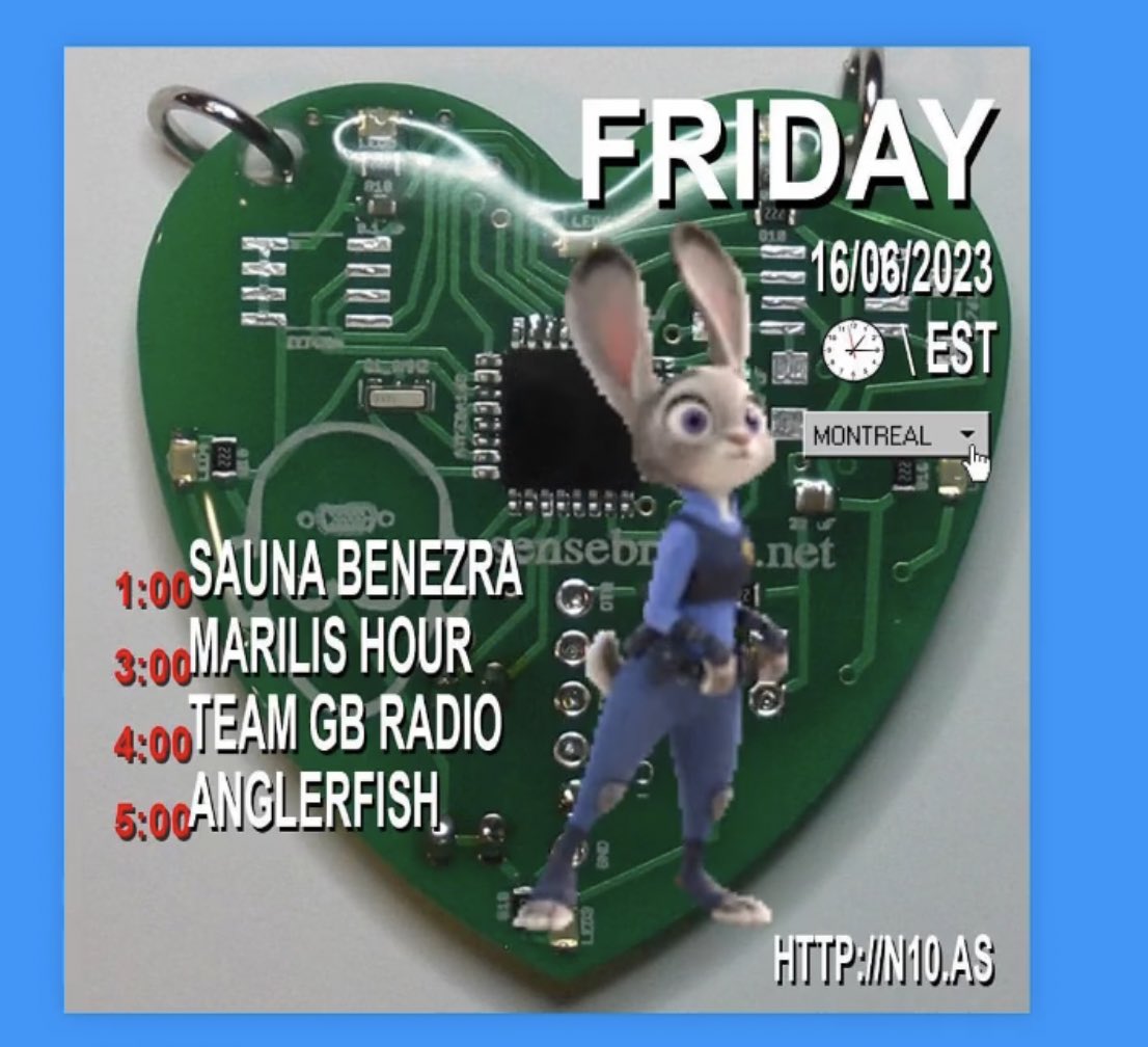 Live with <a href="/atomicnumber88/">ra</a> on <a href="/n10asradio/">n10.as</a> right now til 7! Tune in at n10.as. Years in the making finally happening. My shirt: the one and only <a href="/2lanesOfficial/">2lanes 🎠</a>. Join up!!!