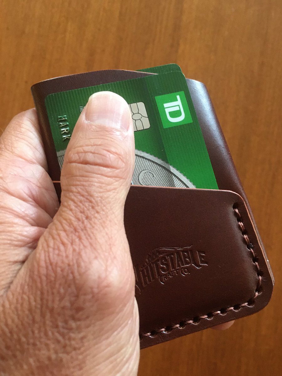 How do I take the ~20 cards I carry around with me and reduce it to just 6 to fit my beautiful new wallet from <a href="/jmckinven/">James McKinven</a>?

Success no.1: I succeeded in borrowing a book from the library yesterday _without_ my library card (they just trusted I was who I said I was!)