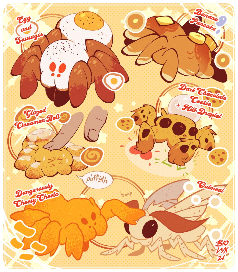 The Food Spoods concept isn't just a piece I'm most proud of, it improved my apprehension over arachnids by fusing comfort meals 🥞🍳🍪