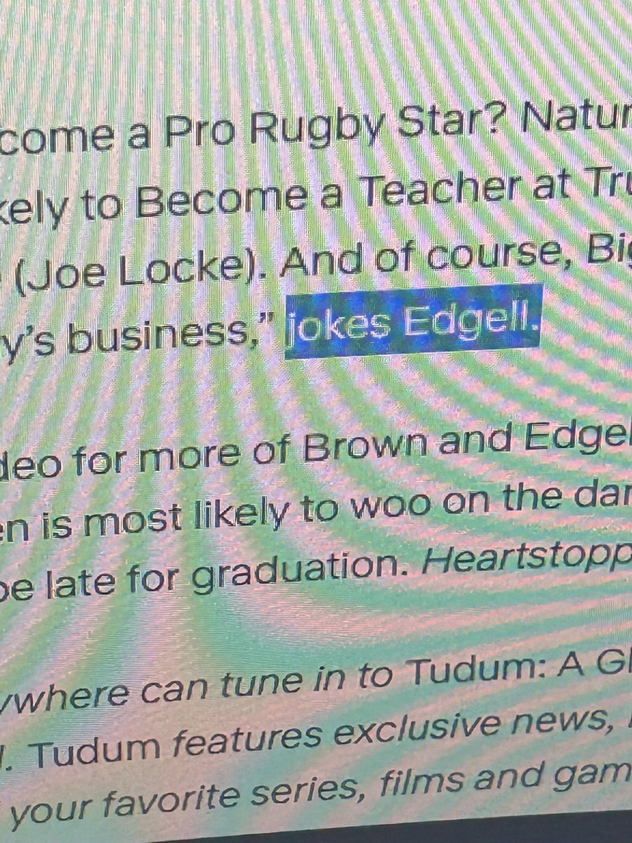I’m a jokes guy what can I say … you should call me Mr Jokes Edgell