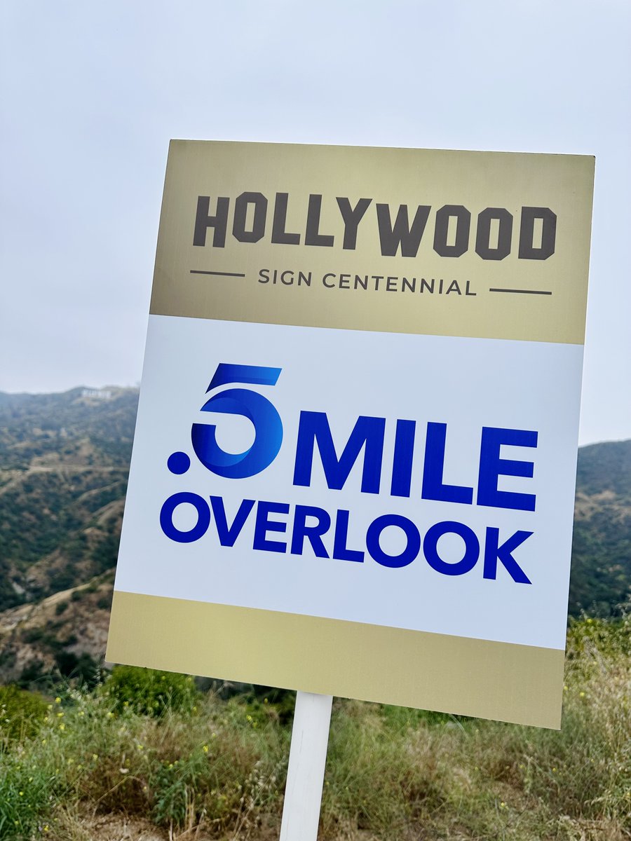 KTLA's tweet photo. The KTLA crew celebrated Founder's Day by beautifying the trail to the Hollywood Sign. #NexstarCares #KTLA #KTLAcommunity #HollywoodSign @NXSTMediaGroup https://t.co/eM95yGpqfy https://t.co/b0QhrMQ5NM