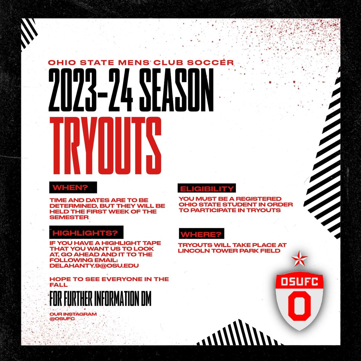 For those wondering about tryouts!