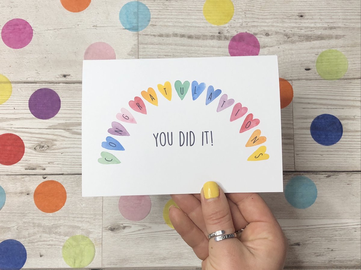 Congratulations! YOU DID IT! 
Handmade watercolour greeting cards 

etsy.com/uk/listing/998…

#ukgiftam #ukgifthour #handmade #justcard