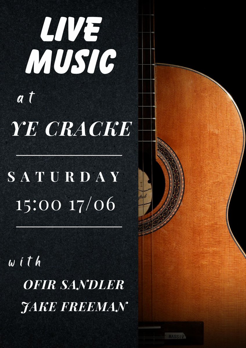 Live music this Saturday at Ye Cracke