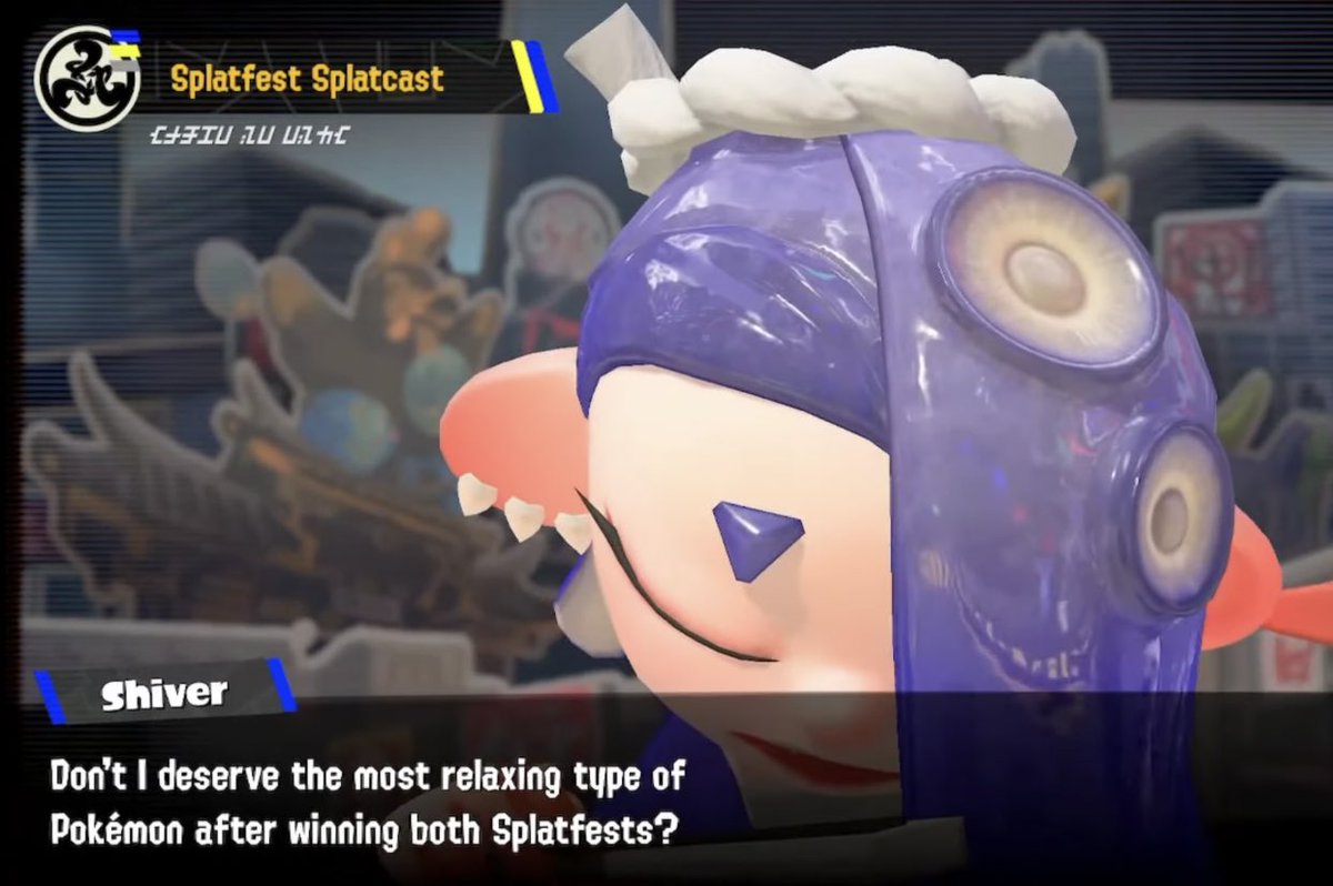 Shiver made one joke abt winning twice and ppl NEVER recovered 

Im pretty sure this is also when the“splatfests are horrible actually” idea gained way more traction