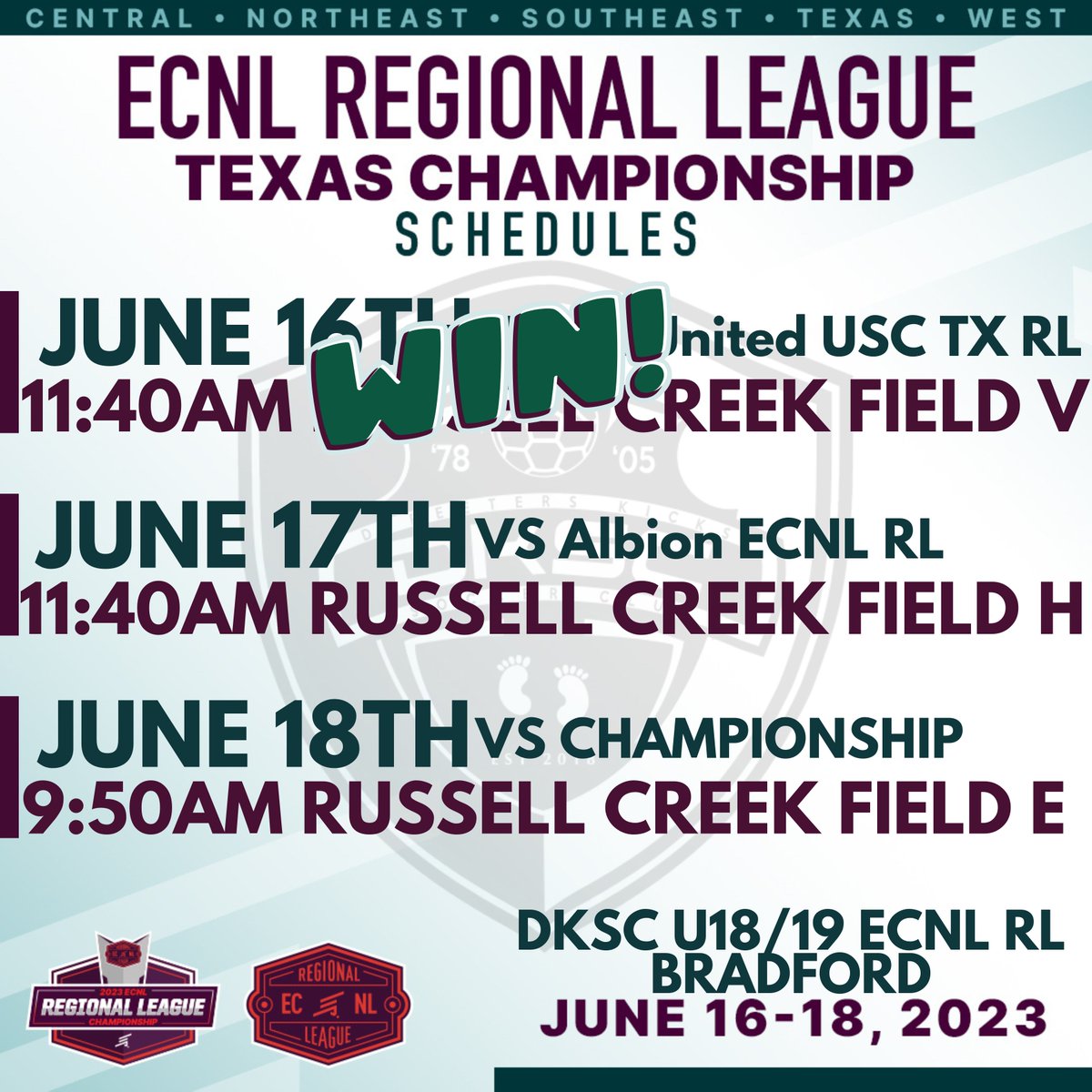 DKSC U18/U19 ECNL-RL tweet media