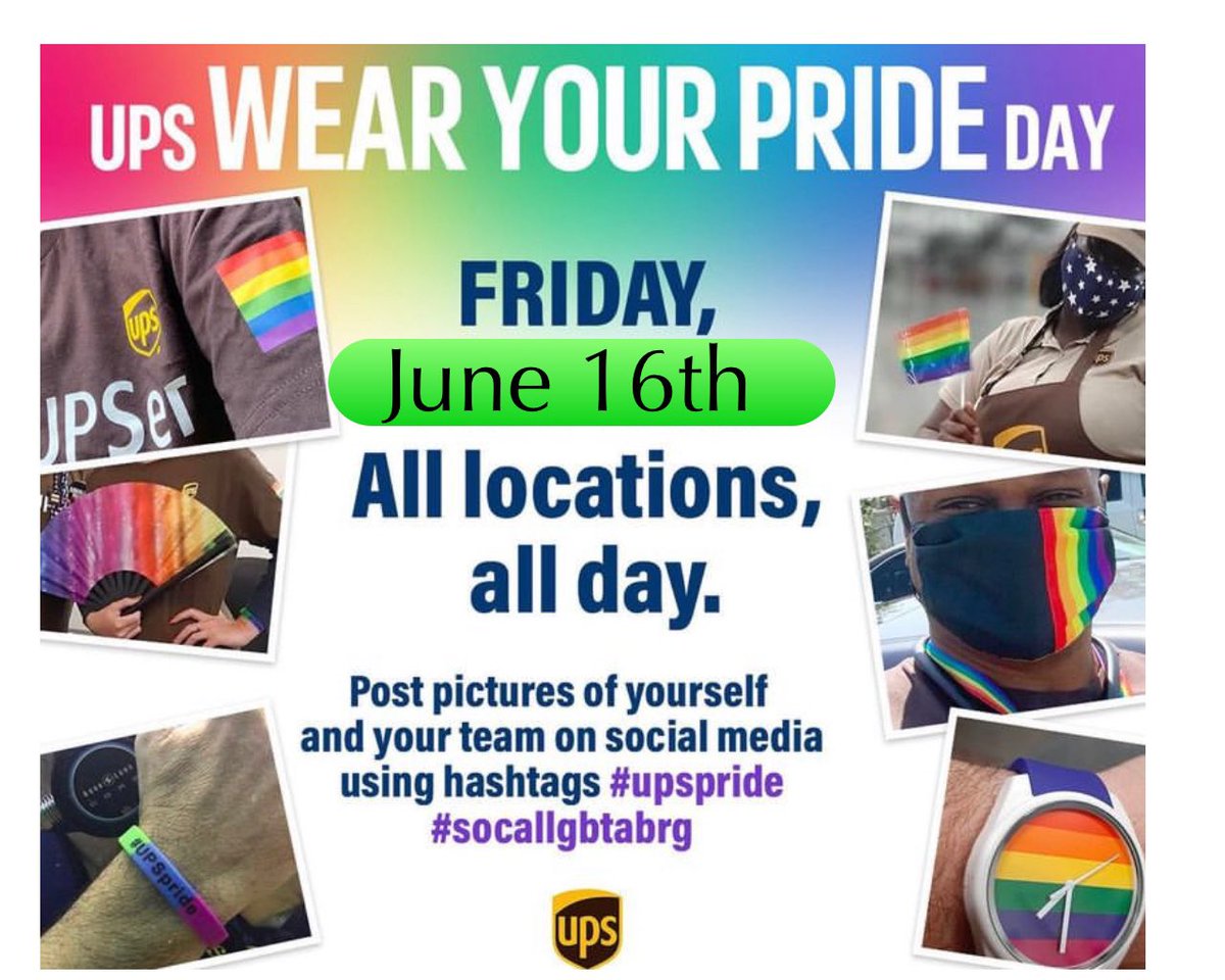 Today is the day! Wear Your Pride! Post or send us pics of a locations you’ve posted pride at or the pride gear you’re rocking! #socalpridealliance #upspride #upsscpa