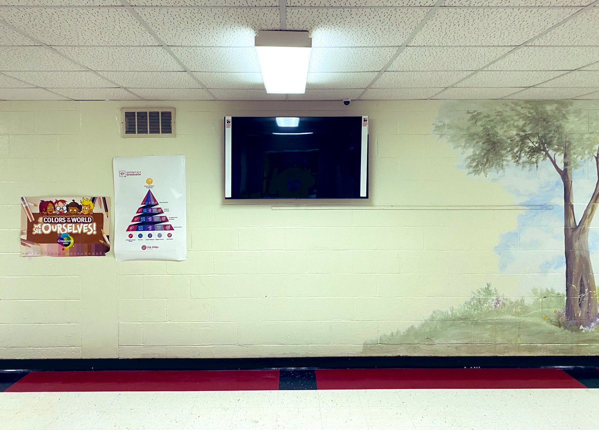 Our <a href="/NewlineIDEAMAX/">Newline Interactive – Americas</a> Digital Signage is coming along!  We have six monitors throughout our building to share our Mission!  Thanks to <a href="/ORSTechnology/">ORS Technology Dept</a> for making this happen! <a href="/ORSchools/">Oak Ridge Schools</a> <a href="/FriendsofORS/">Friends of ORS</a> <a href="/WBrookPTO/">Willow Brook Elementary PTO</a> #Intentional #StartwiththeCrown 👑🐻