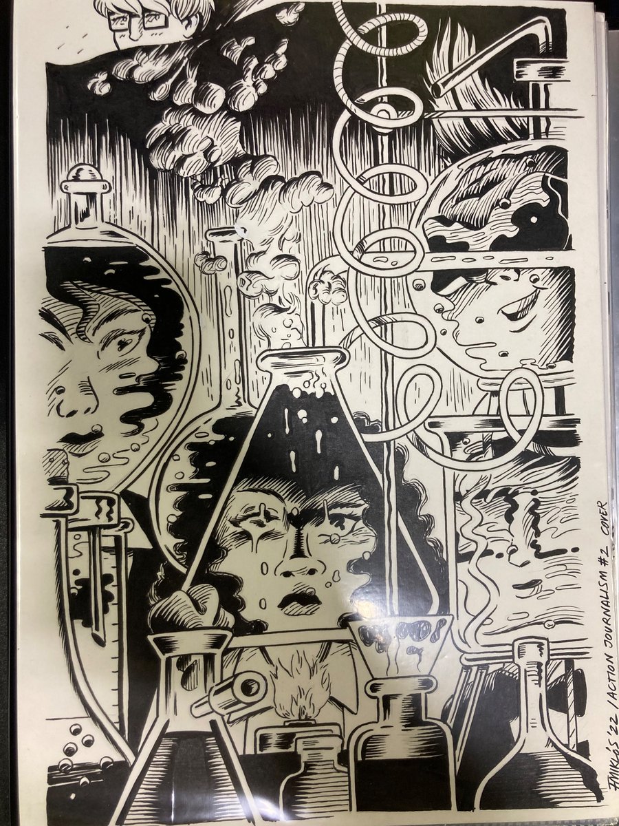 Quick! Someone come buy this gorgeous page by <a href="/MiklosFelvideki/">Miklós Felvidéki is on Ko-Fi now!</a> before I snatch it up myself! #HeroesCon table 1125