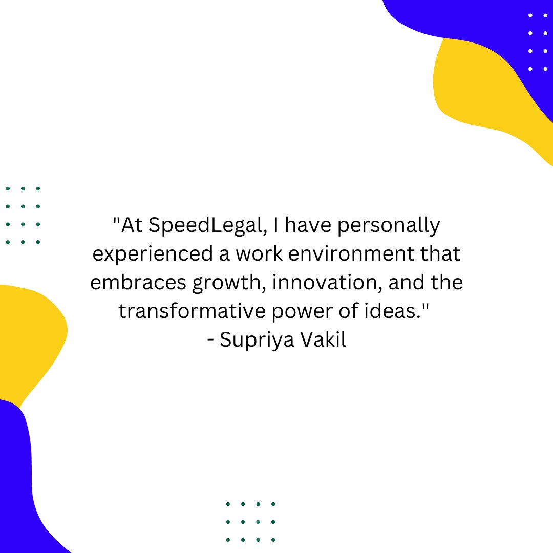speedlegalinc's tweet photo. Employee Spotlight: Supriya Vakil, Head of Legal Ops! Join us in recognizing her contributions to fostering a culture of progress and empowerment!
#SpeedLegal #EmployeeSpotlight #LegalOps #ContractManagement #LegalTech #Innovation #MachineLearning #GenerativeAI #ChatGPT #GPT4 https://t.co/Vu1oSppgkV